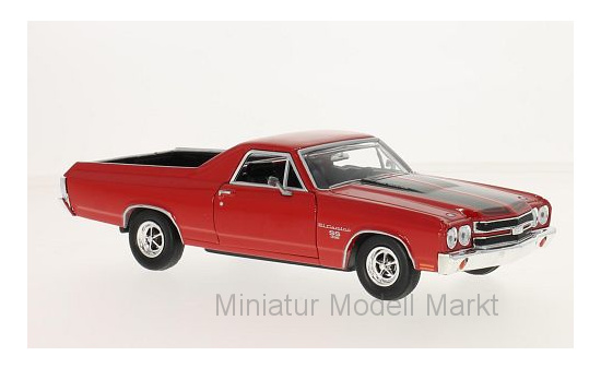 Motormax 79347AC-RED Chevrolet El Camino, rot/schwarz, 1970 1:24