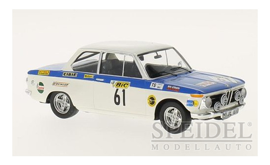 Trofeu 1726 BMW 2002, No.61, Tour Auto, T.Fall/M.Wood, 1971 1:43