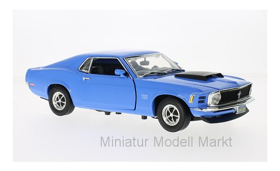 Motormax 73154BLUE Ford Mustang Boss 429 , blau, 1970 1:18