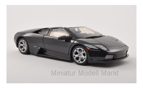 Motormax 73169BLACK Lamborghini Murcielago, metallic-schwarz 1:18