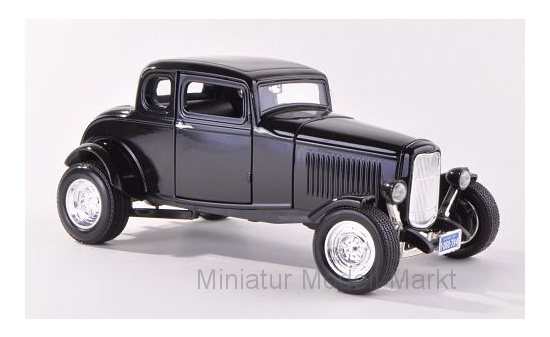 Motormax 73171BLACK Ford Five Window Coupe, schwarz, 1932 1:18