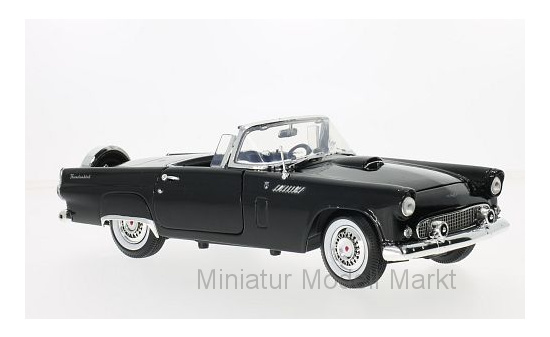 Motormax 73173BLACK Ford Thunderbird Convertible, schwarz, 1956 1:18