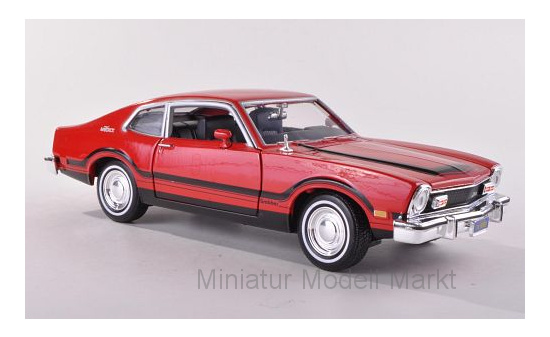 Motormax 73326RED Ford Maverick, rot, ohne Vitrine, 1974 1:24