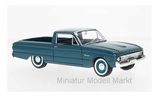 Motormax 79321TURQUOISE Ford Ranchero, dunkeltürkis, 1960 1:24