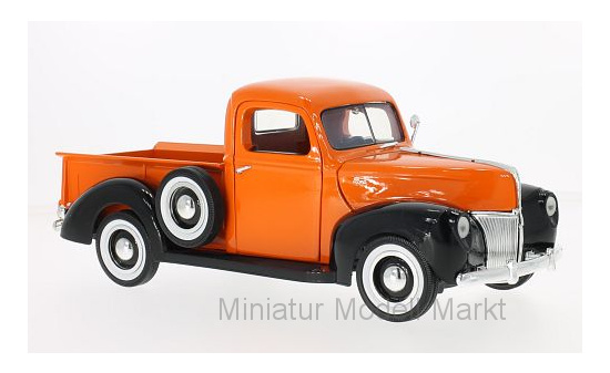 Motormax 73170ORANGEBLACK Ford Pickup, orange/schwarz, 1940 1:18