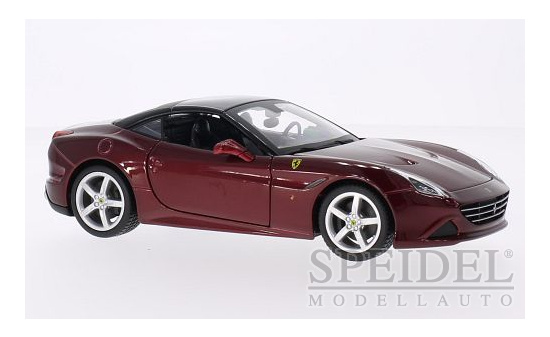 Bburago 18-26002RED Ferrari California T, metallic-dunkelrot/schwarz, 2014 1:24