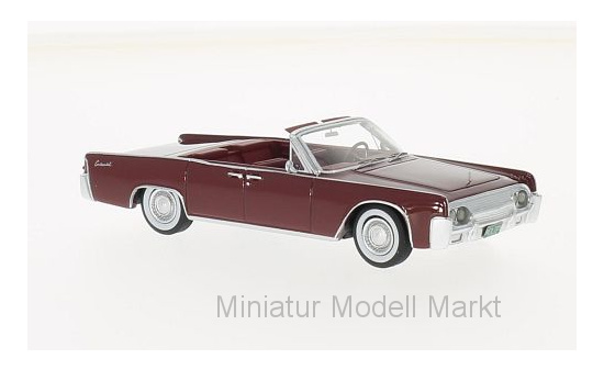 Neo 47050 Lincoln Continental 53A Convertible , dunkelrot, 1961 1:43