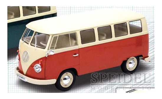 Welly WEL18054RED VW T1 - beige , hellrot 1:18