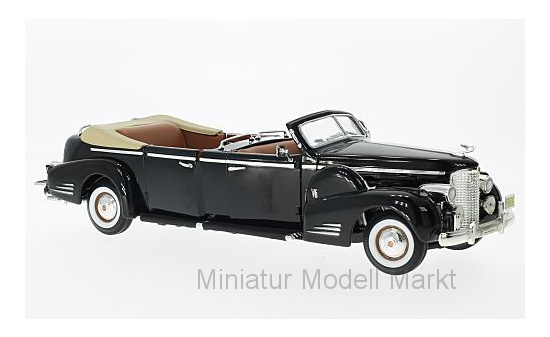Lucky Die Cast 24028 Cadillac V-16 Presidental Limousine, schwarz, Standarten liegen bei, 1938 1:24