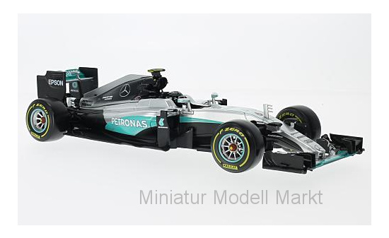 Bburago 18-18001R Mercedes AMG W07 Hybrid, No.6, AMG Petronas Formula One Team, Petronas, Formel 1, N.Rosberg, 2016 1:18