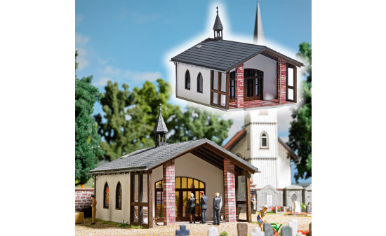 Busch 1566 Friedhofskapelle/Trauerhalle - Vorbestellung 1:87