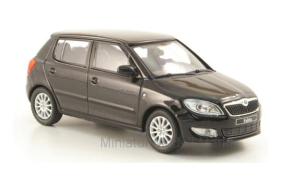 Abrex ABR143AB-016D Skoda Fabia II FL - schwarz (Metallic) - Vorbestellung 1:43