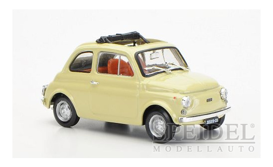 Brumm R474-03 Fiat 500R, beige, geöffnetes Faltdach , 1972 1:43