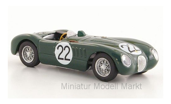 Brumm R356B Jaguar C-Type, RHD, No.22, 24h Le Mans, Moss Collection, S.Moss/J.Fairman, 1951 1:43