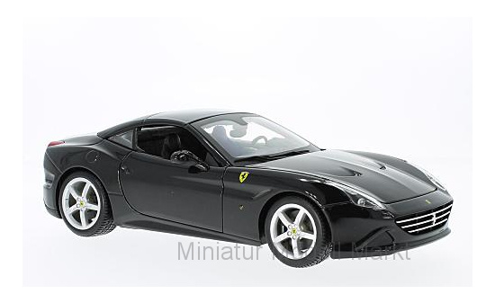 Bburago 18-16003BLACK Ferrari California T, schwarz, geschlossen, 2014 1:18