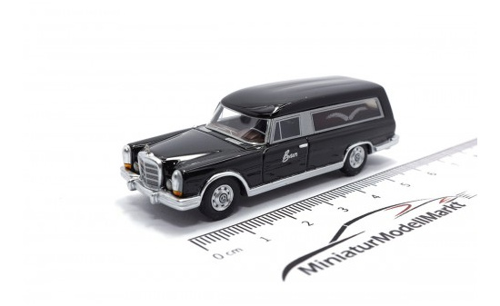 BoS-Models 87016 Mercedes 600 (W100) Pollmann, schwarz, Bestattungswagen, 1969 1:87