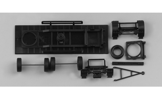 Herpa 081061 Hängerfahrgestell für Festaufbau 2-achs (7,45m) Inhalt: 2 Stück 1:87