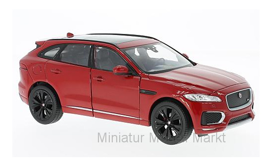 Welly 24070RED Jaguar F-Pace, metallic-rot, ohne Vitrine, 2016 1:24