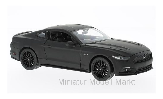 Welly 24062MATTBLACK Ford Mustang GT, matt-schwarz, 2015 1:24