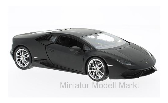 Welly 24056MATT-BLACK Lamborghini Huracan LP 610-4, matt-schwarz 1:24