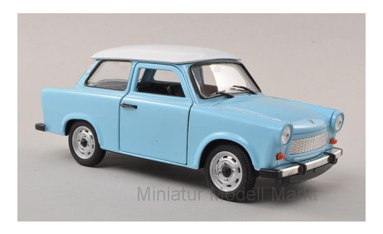 Welly 24037S-BLUEWHITE Trabant 601, hellblau/weiss 1:24