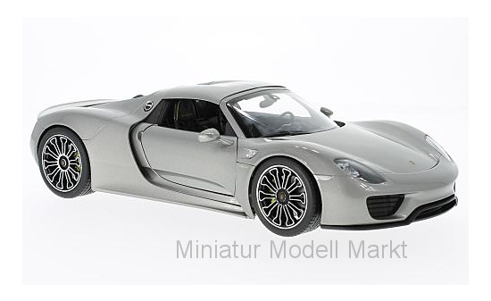Welly WEL18051H-SILVER Porsche 918 Spyder - silber 1:18