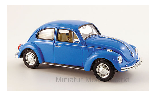 Welly 22436BLUE VW Käfer, hellblau, ohne Vitrine, 1972 1:24