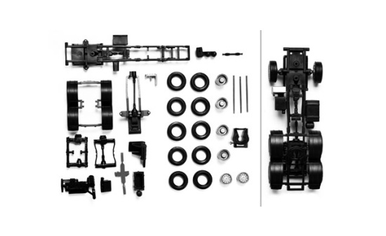 Herpa 083485 Fahrgestell MAN 3-achs Allrad Inhalt: 2 Stück 1:87