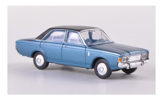 Brekina 19444 Ford 26m (P7b), metallic-blau/matt-schwarz 1:87