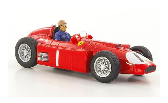 Brumm R076-CH Ferrari D50, No.1, Formel 1, GP Großbritannien, mit Fahrerfigur, J.M.Fangio, 1956 1:43