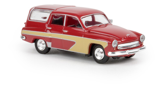 Brekina 27117 Wartburg 311 Camping, rot/beige 1:87