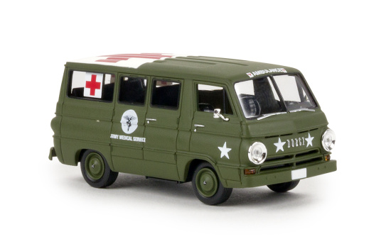 Brekina 34322 Dodge A 100 Bus, US Army Medical Service 1:87