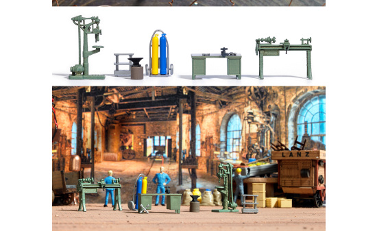 Busch 1185 Handwerker-Werkstatt - Vorbestellung 1:87