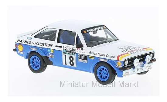 Vanguards VA12610 Ford Escort MK2 RS 1800, RHD, No.18, Rallye WM, RAC Rallye, J.Taylor/P.Short 1:43