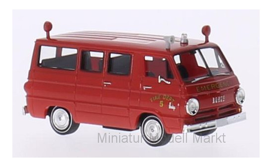 Brekina 93439 Dodge A 100 Bus, Emergency Fire Dept., Feuerwehr (USA) 1:87