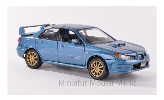 Motormax 73330BLUE Subaru Impreza WRX STi, metallic-blau 1:24