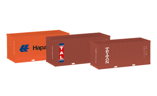 Herpa 076432-003 Container-Set 3x20 ft. 