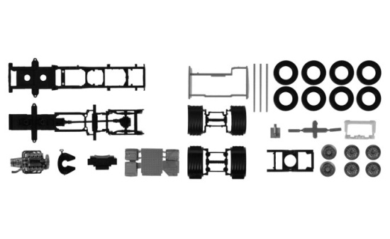 Herpa 084796 Fahrgestell für Scania CS/CR 6x2 mit Chassisverkleidung
Inhalt: 2 Stück 1:87