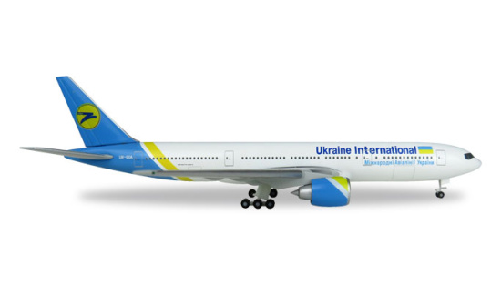Herpa 531122 Ukraine International Airlines Boeing 777-200 - UR-GOA - Vorbestellung 1:500