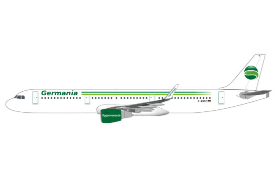 Herpa 611879 Germania Airbus A321 - D-ASTE - Vorbestellung 1:200