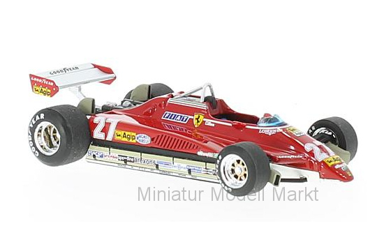 Brumm R593 Ferrari 126 C2 Turbo, No.27, Formel 1, GP Brasilien, G.Villeneuve, 1982 1:43