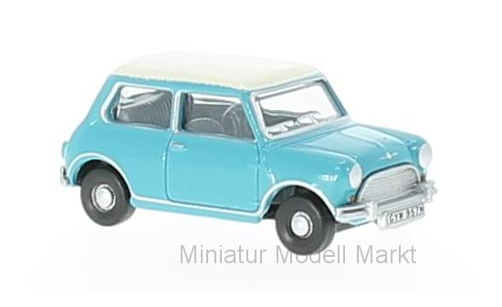 Oxford 76MN008 Mini Cooper, türkis/weiss - Vorbestellung 1:76