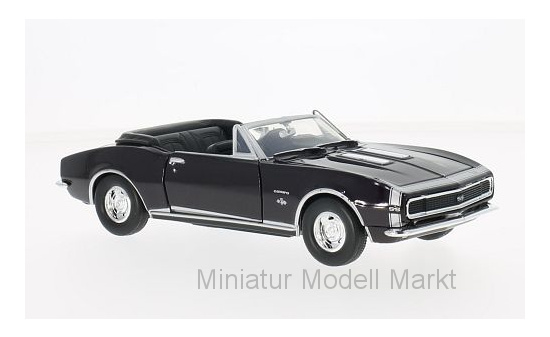 Motormax 73301Dark-PURPLE Chevrolet Camaro SS Convertible, dunkelviolett, ohne Vitrine, 1967 1:24