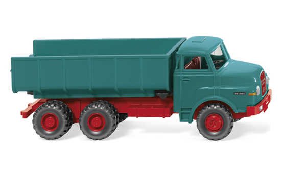 Wiking 064502 Schuttwagen (MAN) - wasserblau/rot 1:87