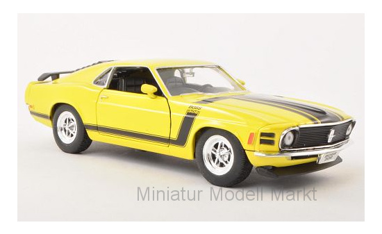 Welly 22088Yellow Ford Mustang Boss 302, gelb, ohne Vitrine, 1970 1:24