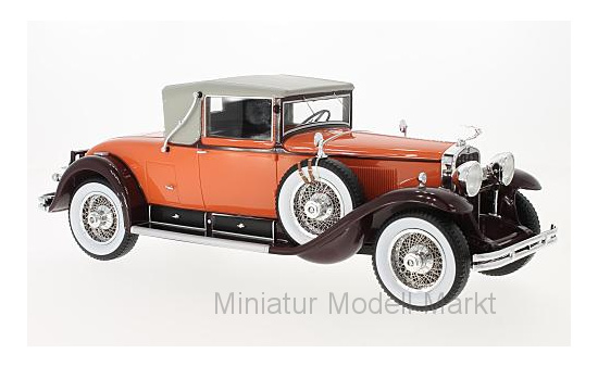 BoS-Models 283 Cadillac 341 B Convertible Coupe, orange/braun, 1929 1:18