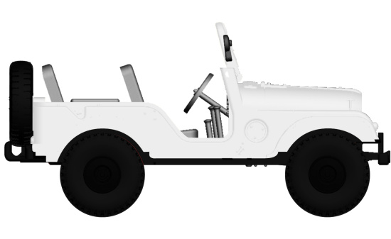 Brekina 58902 Jeep Universal, weiss 1:87