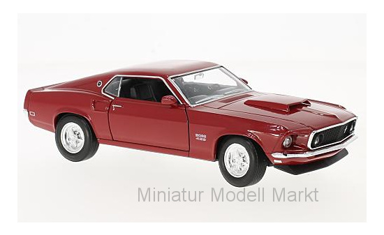 Welly 24067RED Ford Mustang Boss 429, rot, 1969 1:24