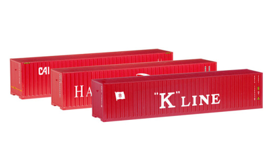 Herpa 066730 Set 3 x 40 ft. Boxcontainer 