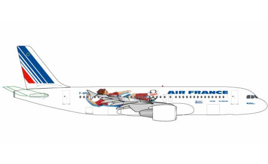 Herpa 531405 Air France Airbus A320 - France 1998: Netherlands / Italy - F-GFKU 1:500
